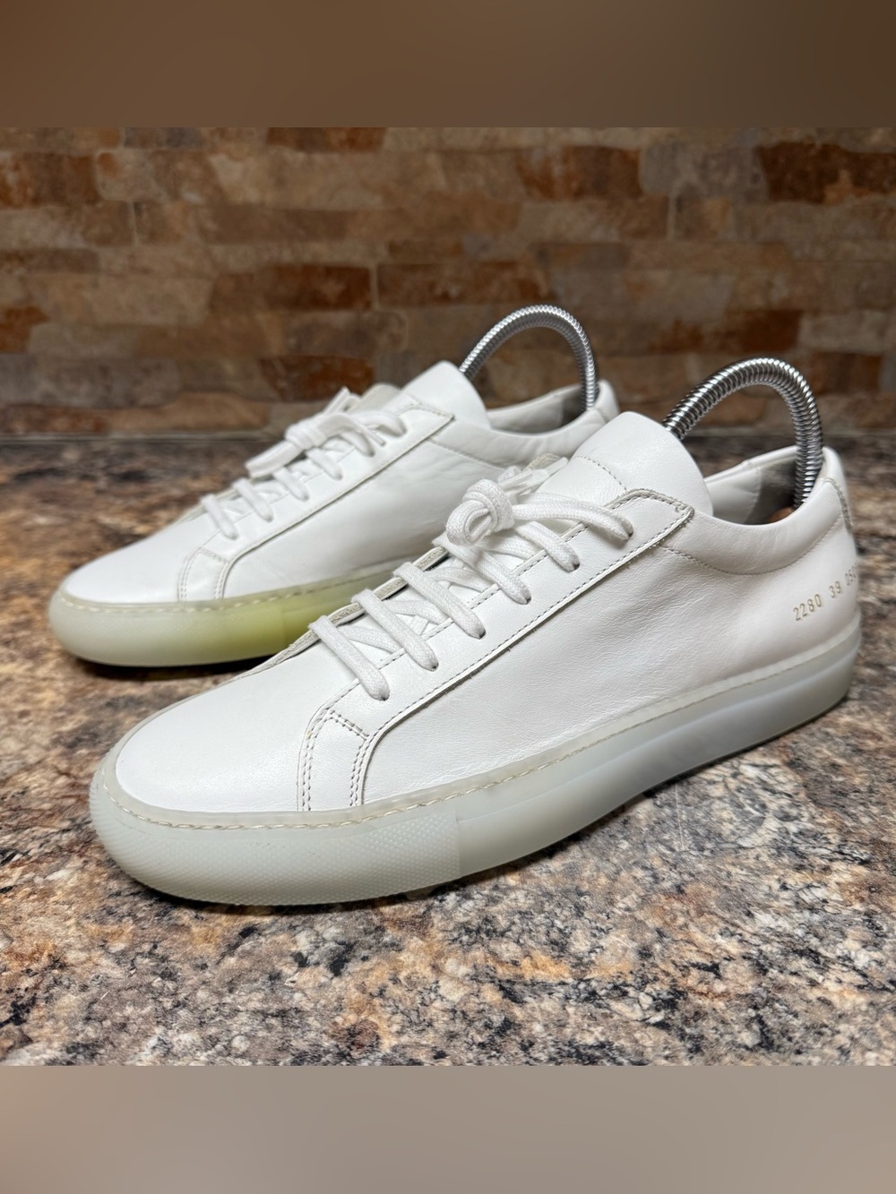 Common Projects Achilles Low - White Leather Low Sneakers Men's - EU 39 (US 6.5)